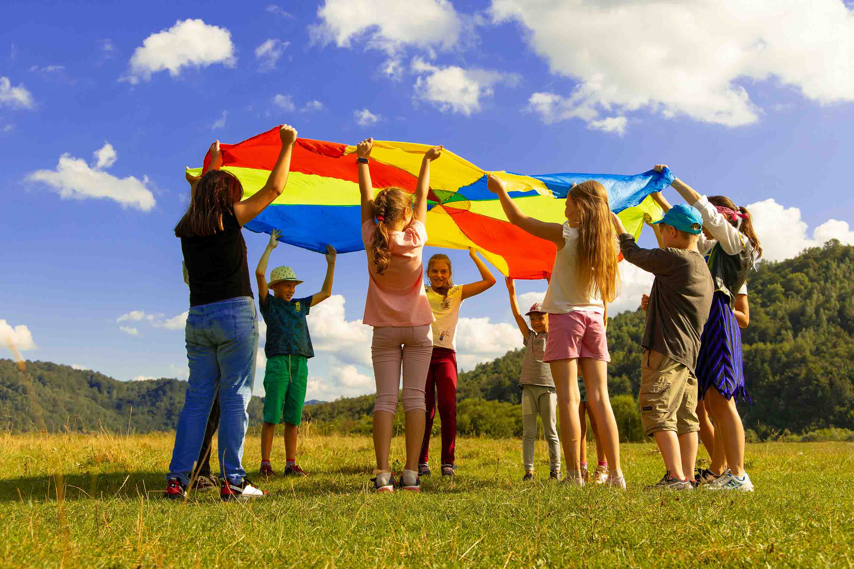 groupe d’enfants pour des olympiades enfants