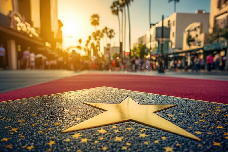 Une étoile sur le Hollywood Walk of Fame pour un anniversaire thème cinéma hollywood.