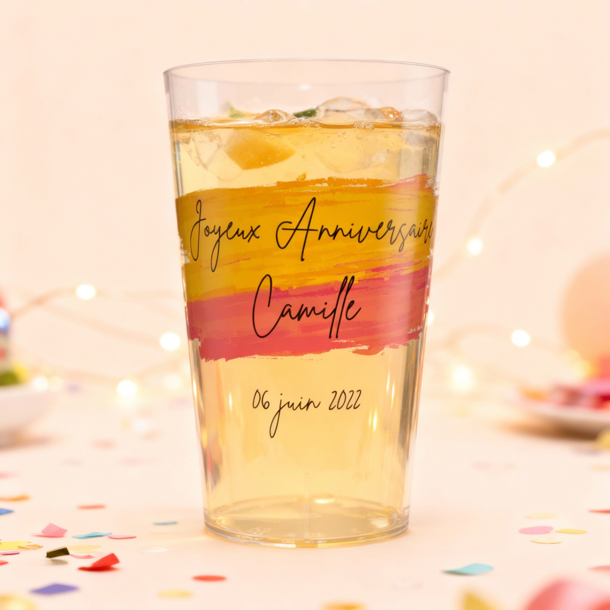 Gobelet personnalisé Anniversaire Bicolore