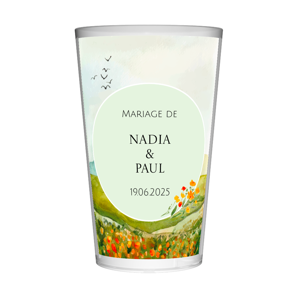 Gobelet personnalisé Mariage Paysage