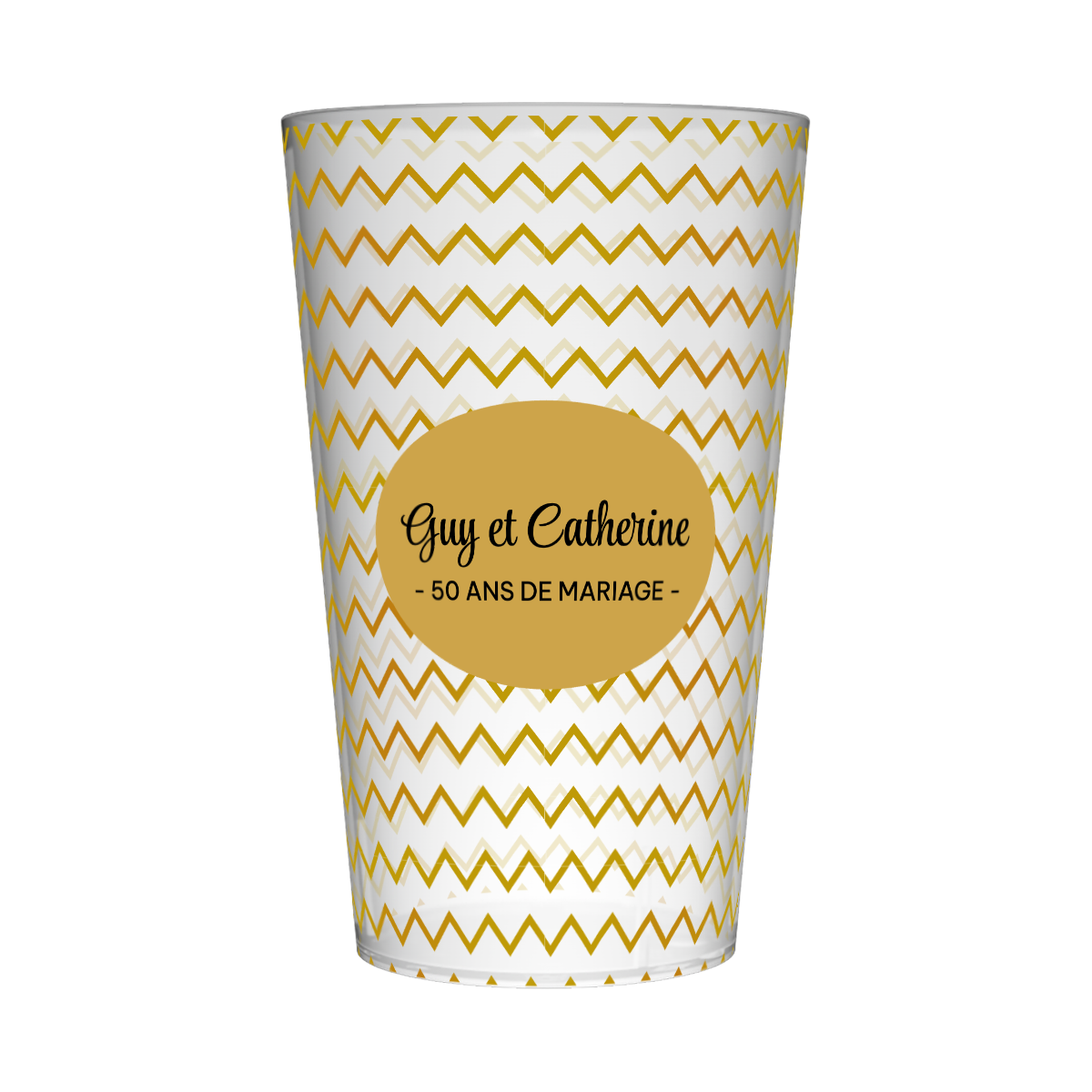 Gobelet personnalisé Noces 50 ans