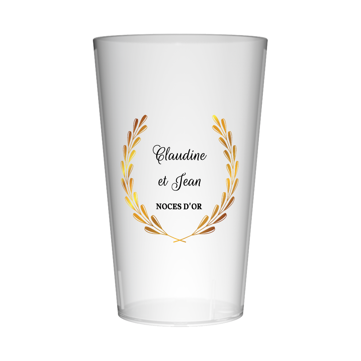 Gobelet personnalisé Noces d'or
