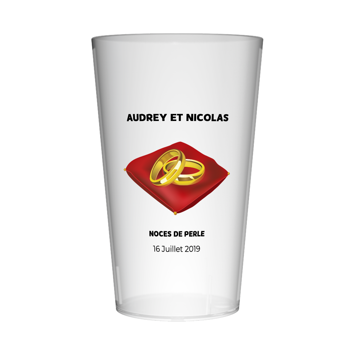 Gobelet personnalisé Noces de perle