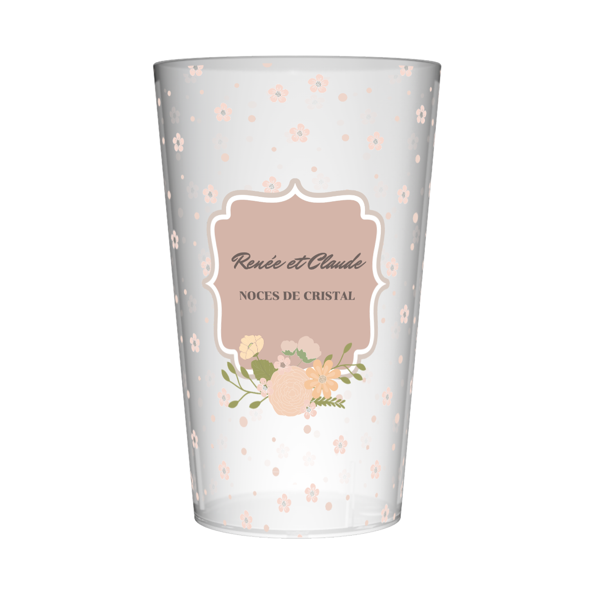 Gobelet personnalisé Noces 15 ans