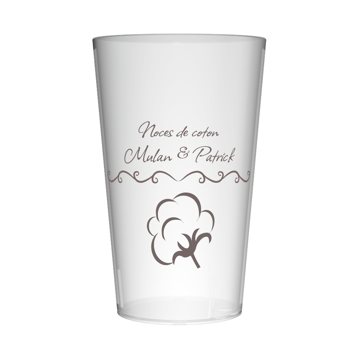 Gobelet personnalisé Noces 1 an