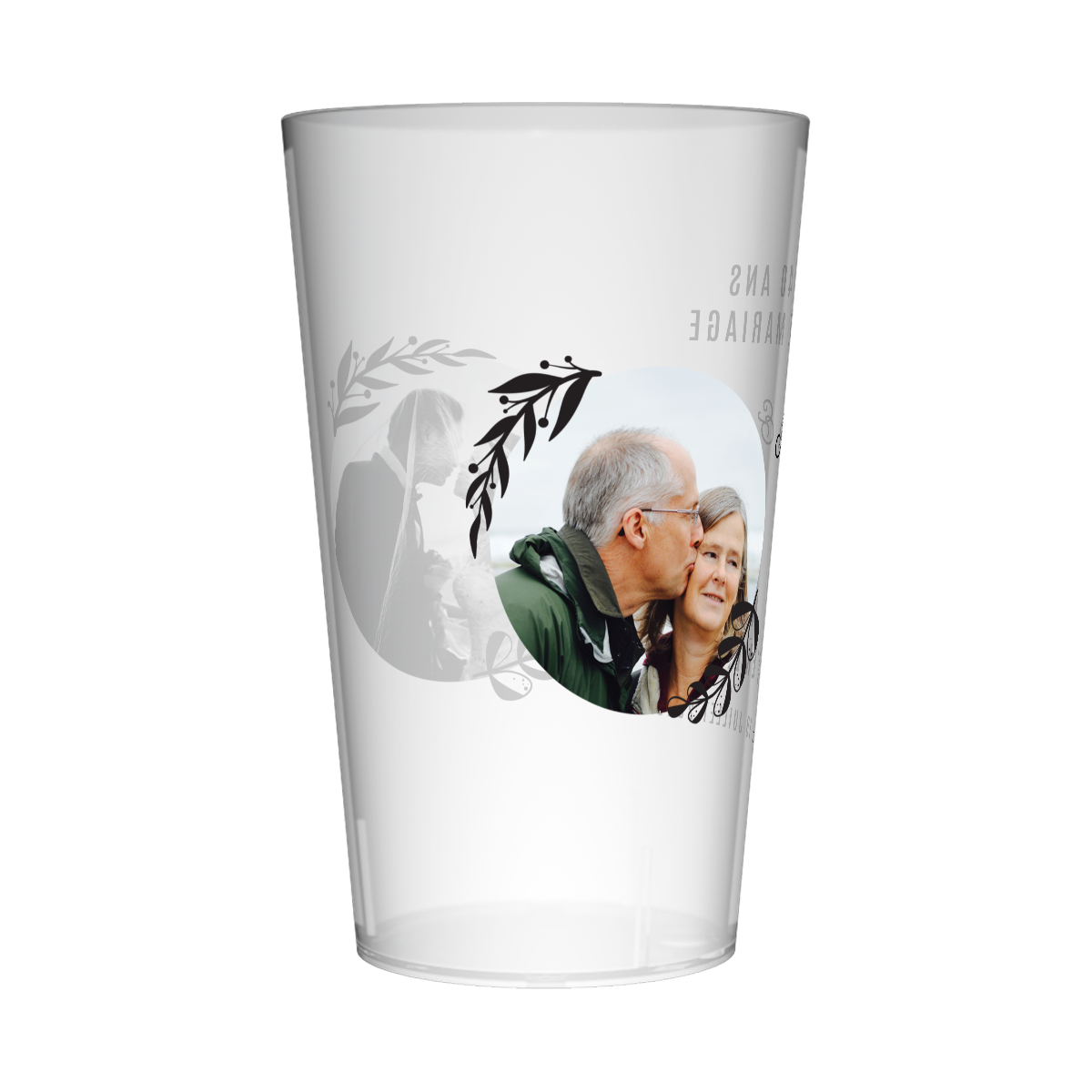 Gobelet personnalisé Noces Deux Photos 2