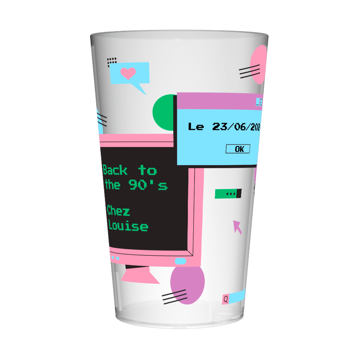 Gobelet personnalisé Soirée Années 90