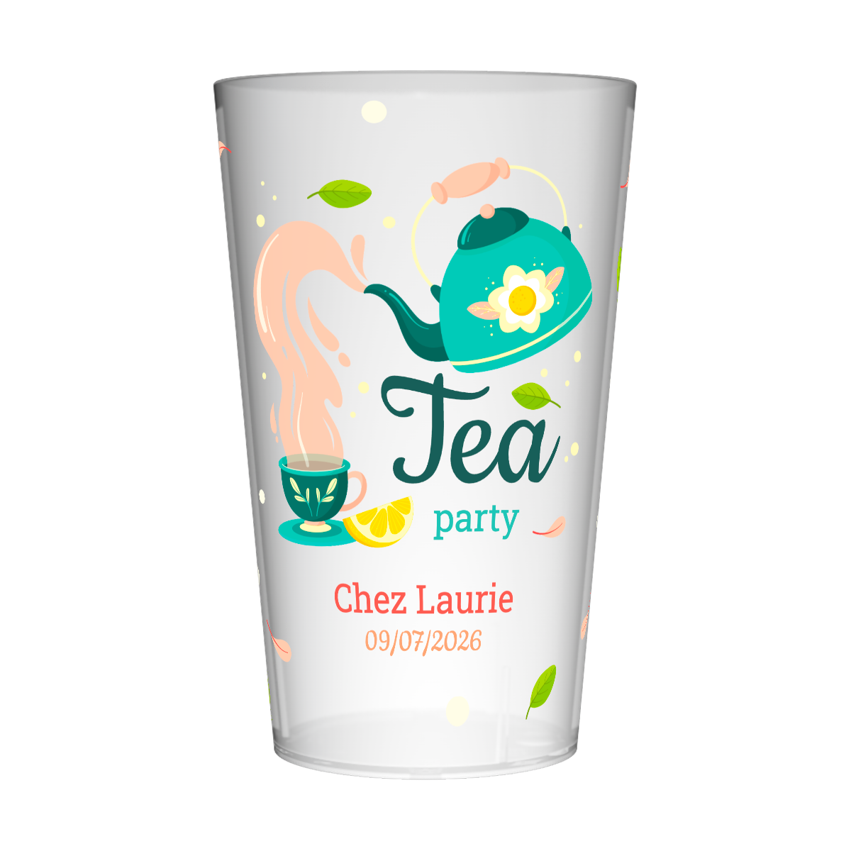 Gobelet personnalisé Soirée Tea Party