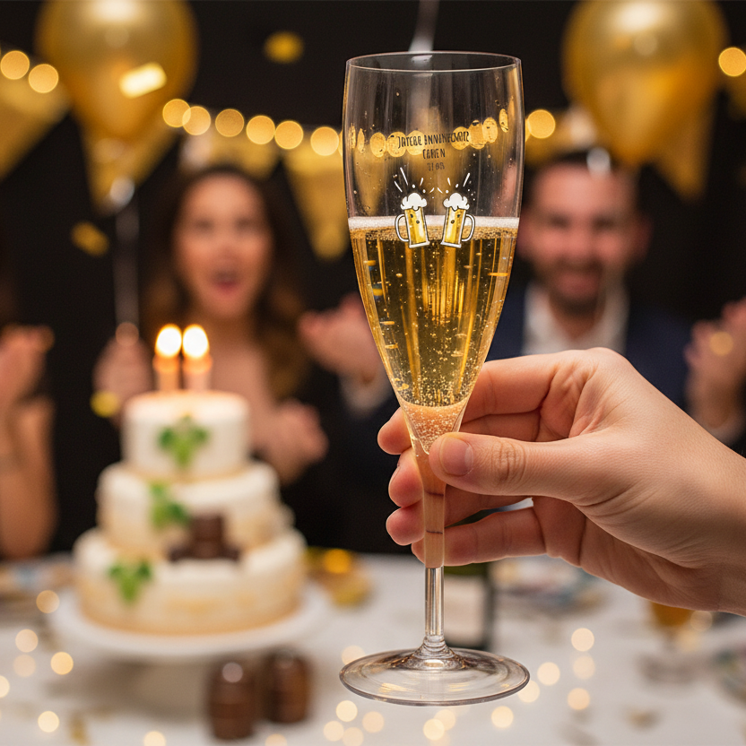 flute champagne anniversaire bieres ambiance