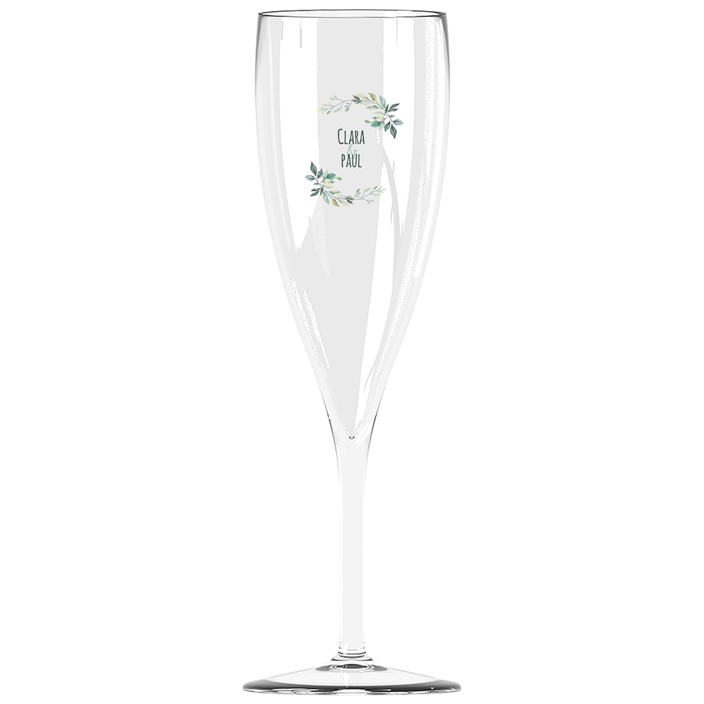 Flûte à champagne personnalisée Effervescence incassable mariage paix