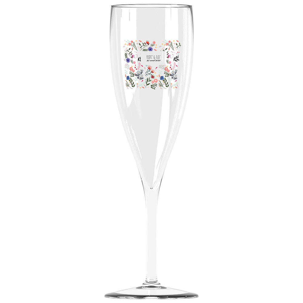 Flûte à champagne personnalisée Effervescence incassable mariage printemps