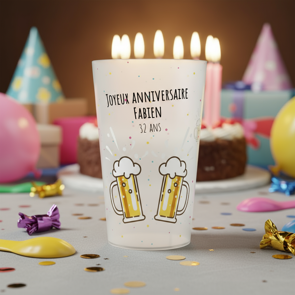 gobelet anniversaire biere
