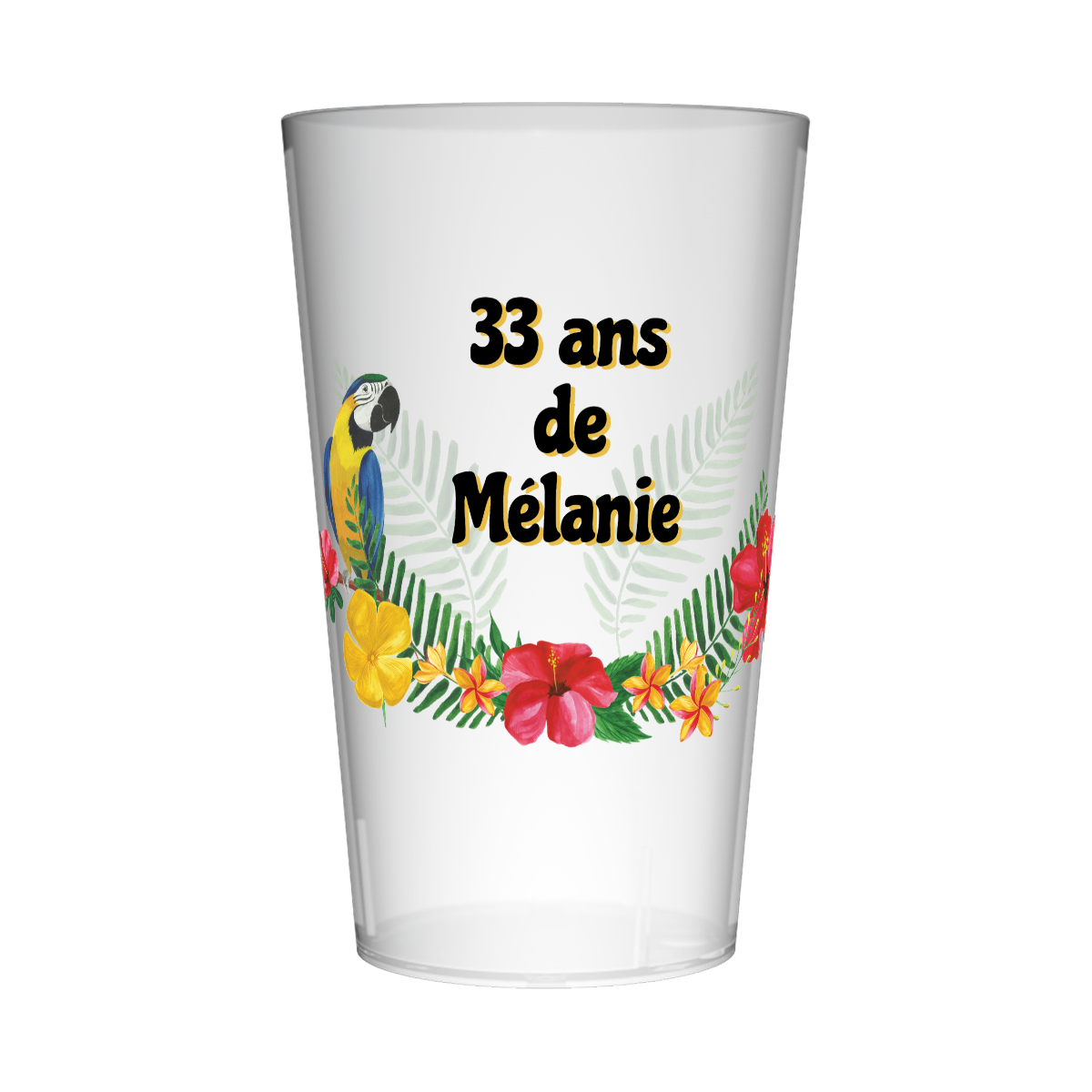 Gobelet personnalisé Anniversaire Exotique