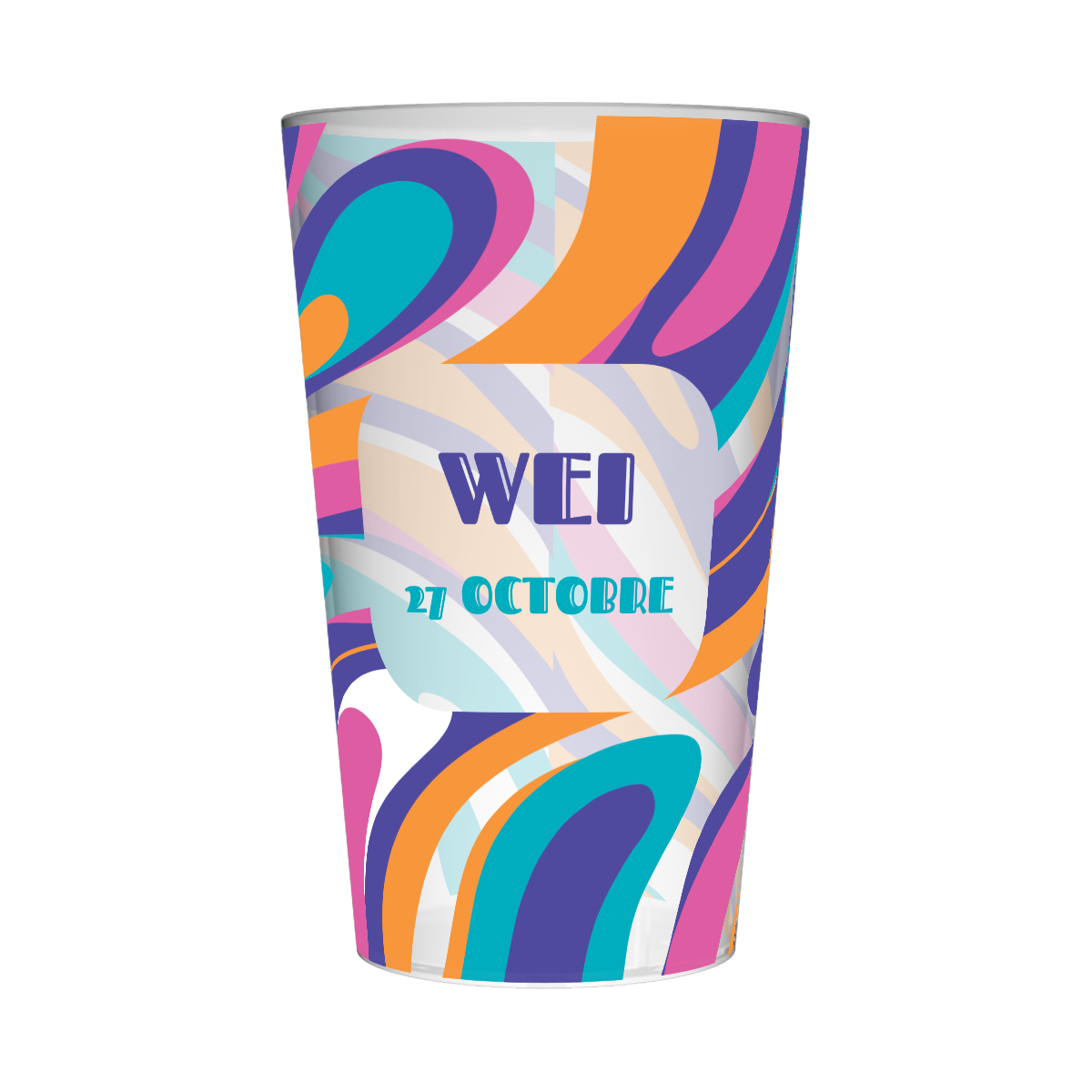 Gobelet personnalisé Week-end Intégration Multicolore