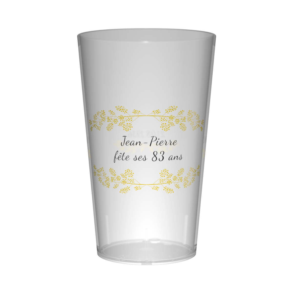 Gobelet personnalisé Anniversaire Brindille Fleur