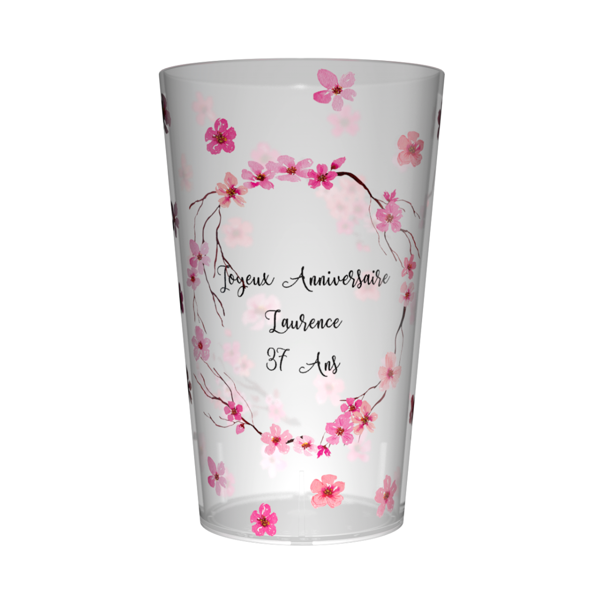 Gobelet personnalisé Anniversaire Cerisiers