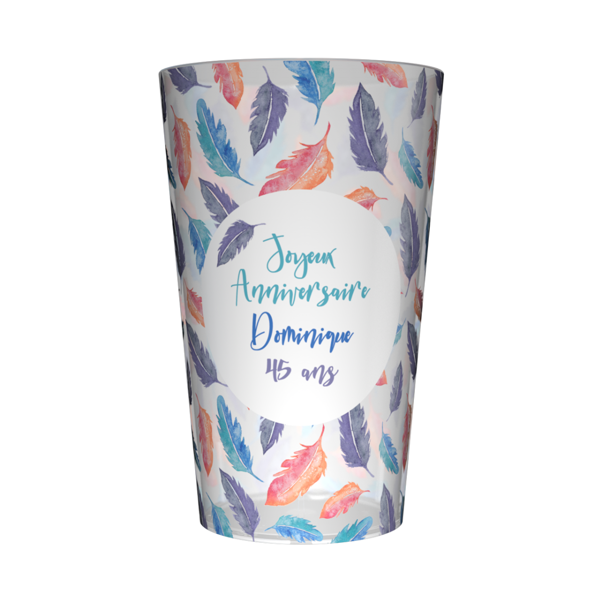 Gobelet personnalisé Anniversaire Feuilles