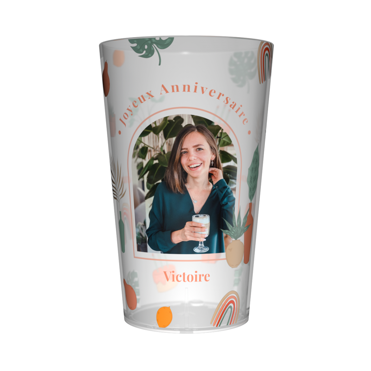 Gobelet personnalisé anniversaire Gâteau Mignon