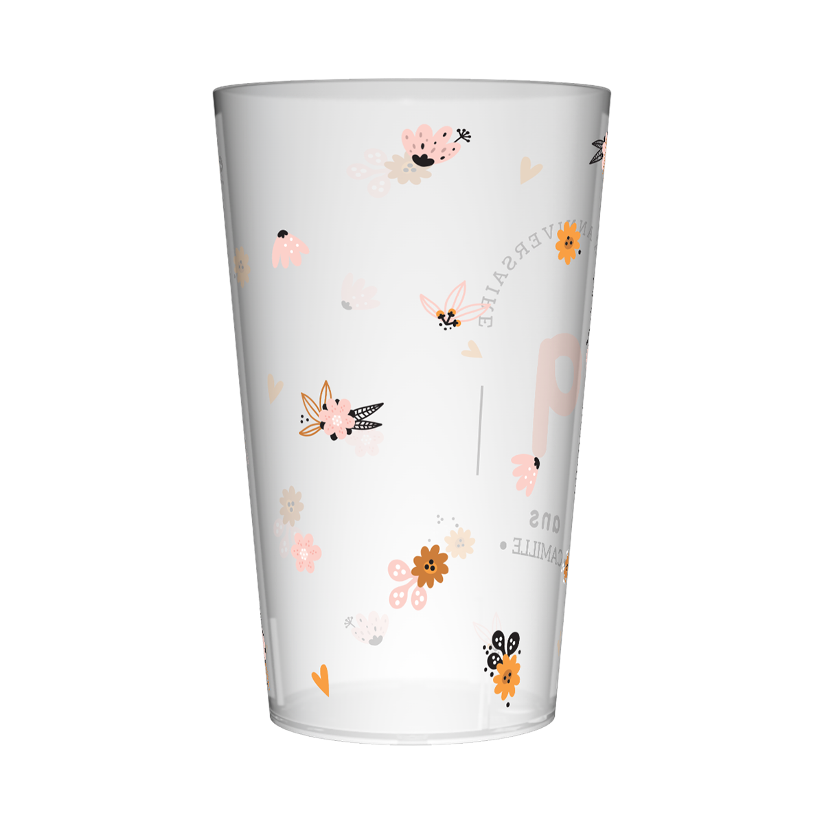 Gobelet personnalisé Anniversaire Mignon Fleurs 2