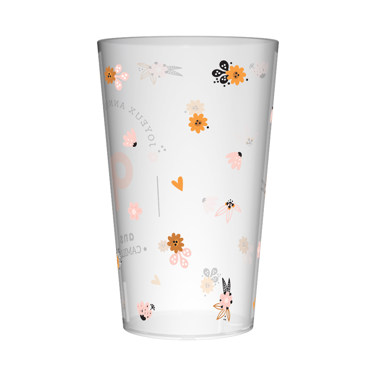 Gobelet personnalisé Anniversaire Mignon Fleurs 3