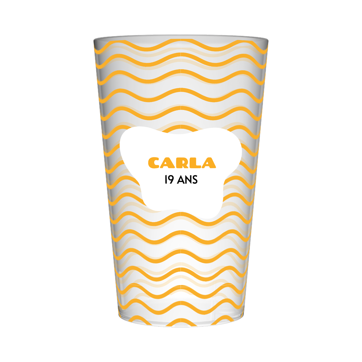 Gobelet personnalisé Anniversaire Vagues
