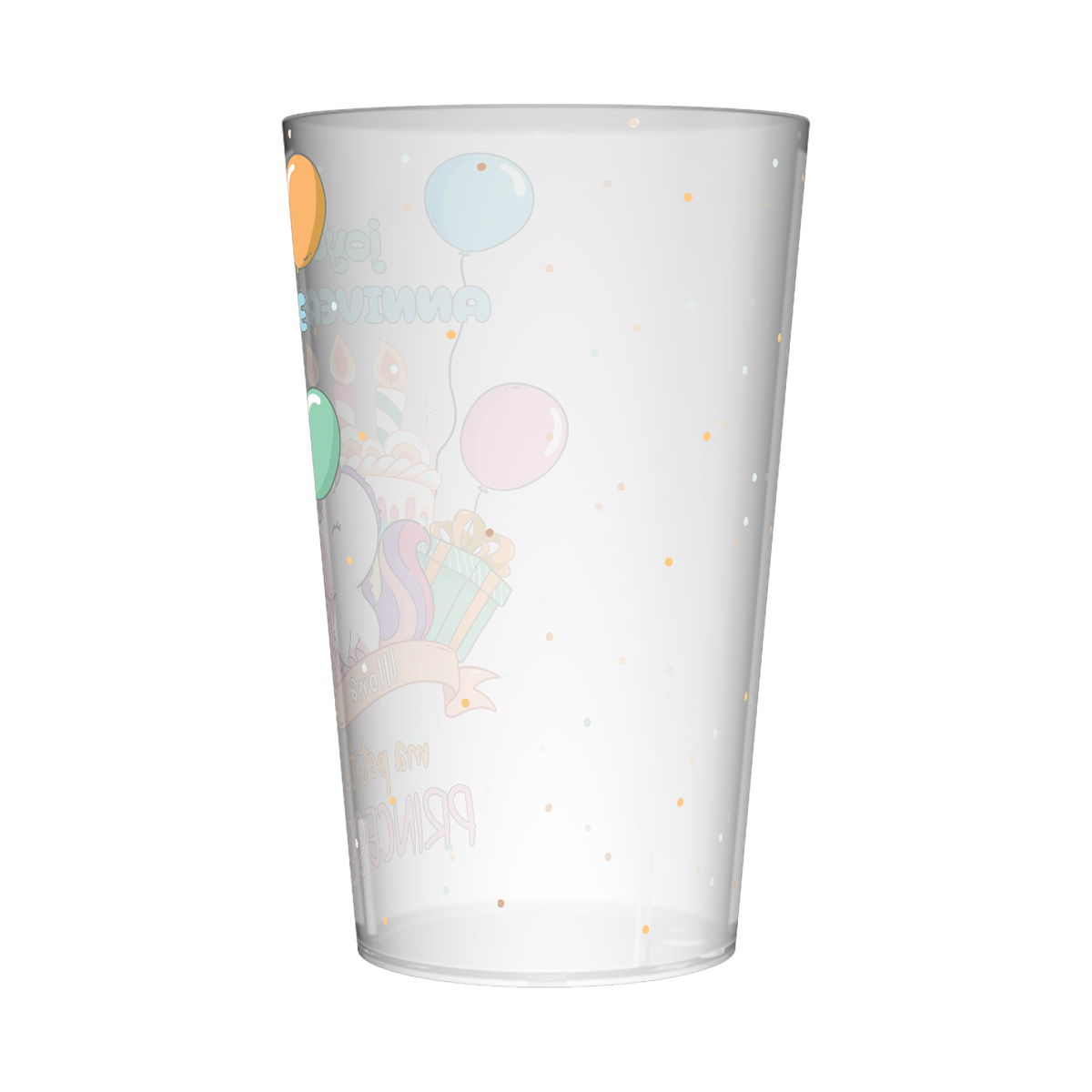 Gobelet personnalisé Anniversaire Licorne Princesse 3
