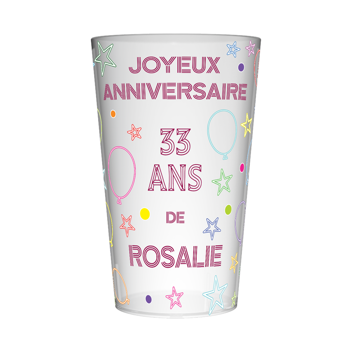 Gobelet personnalisé Anniversaire Dessins