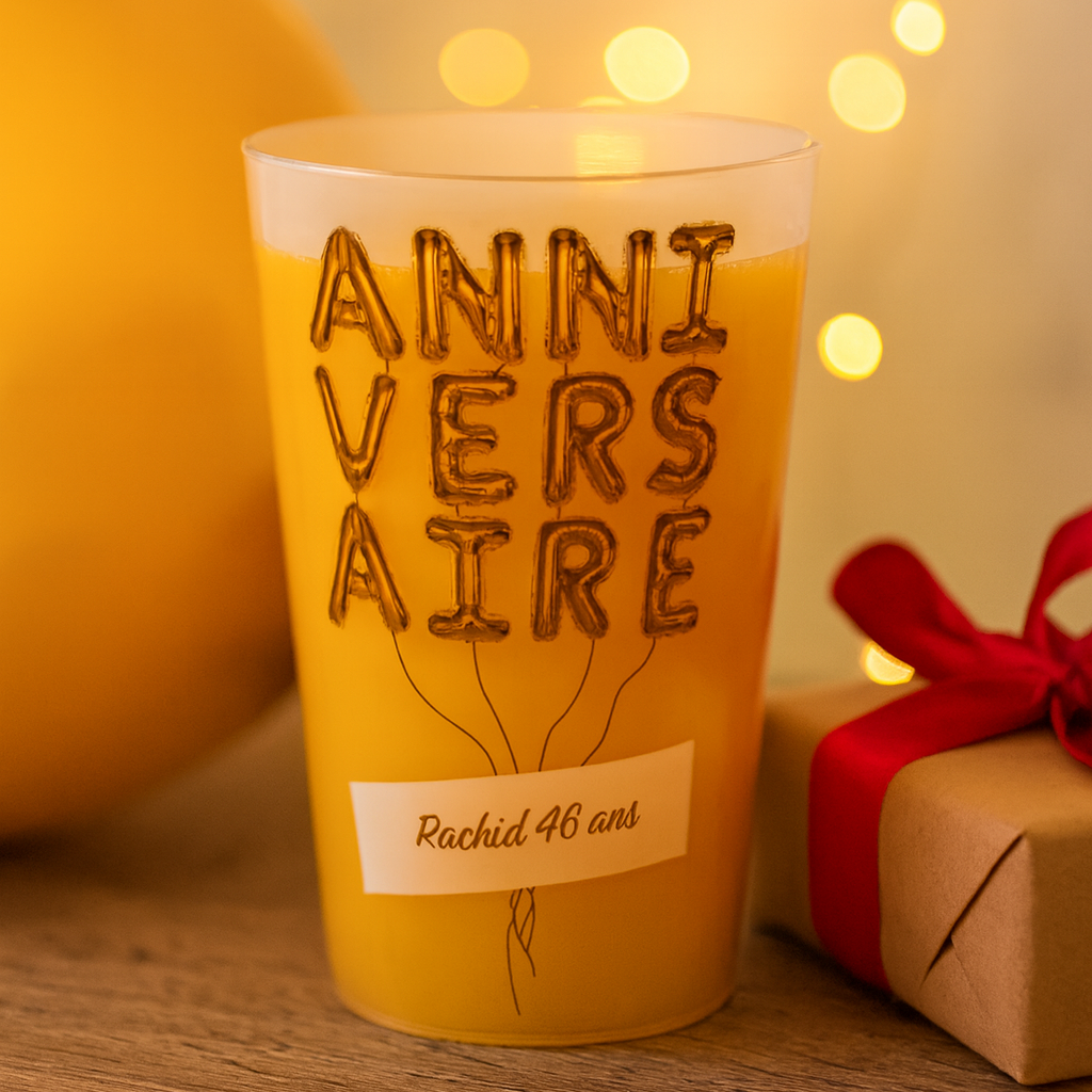 Gobelet personnalisé Anniversaire Ballons ambiance