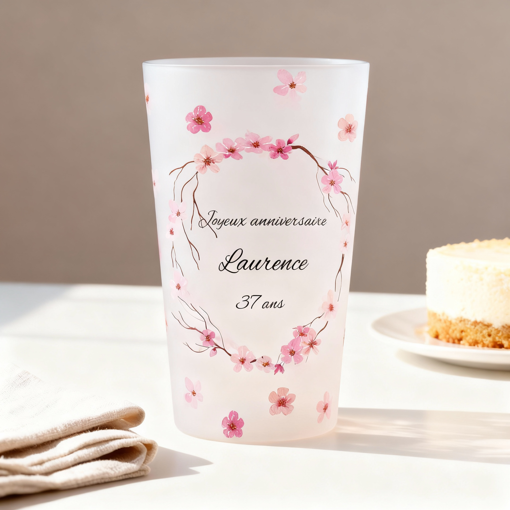 Gobelet personnalisé Anniversaire Cerisiers