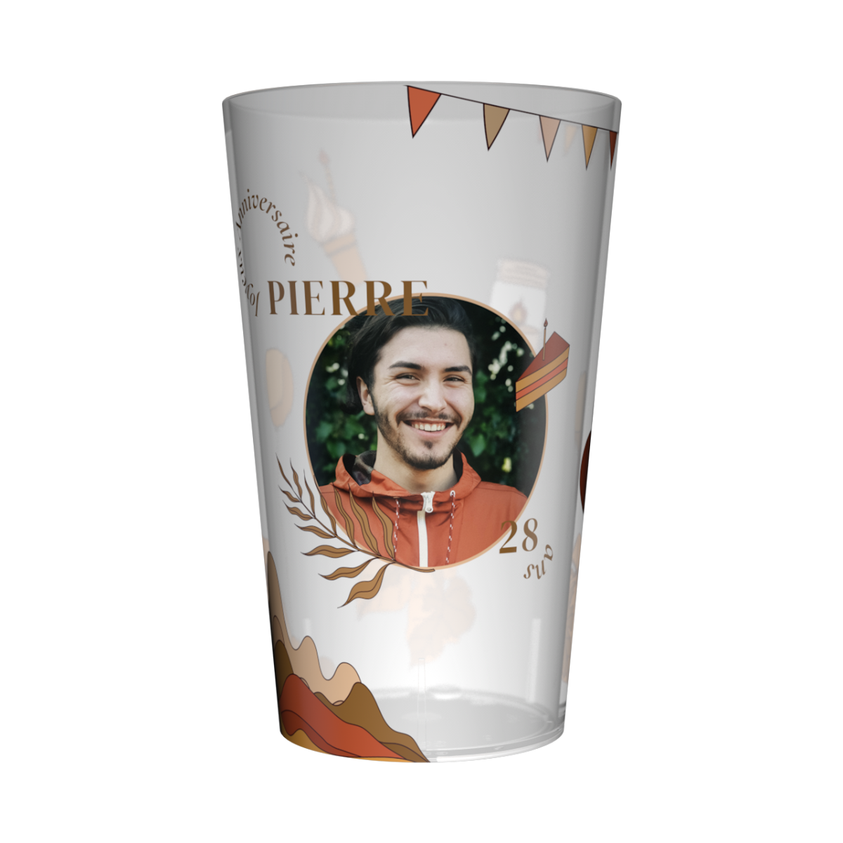 Gobelet personnalisé anniversaire Biker