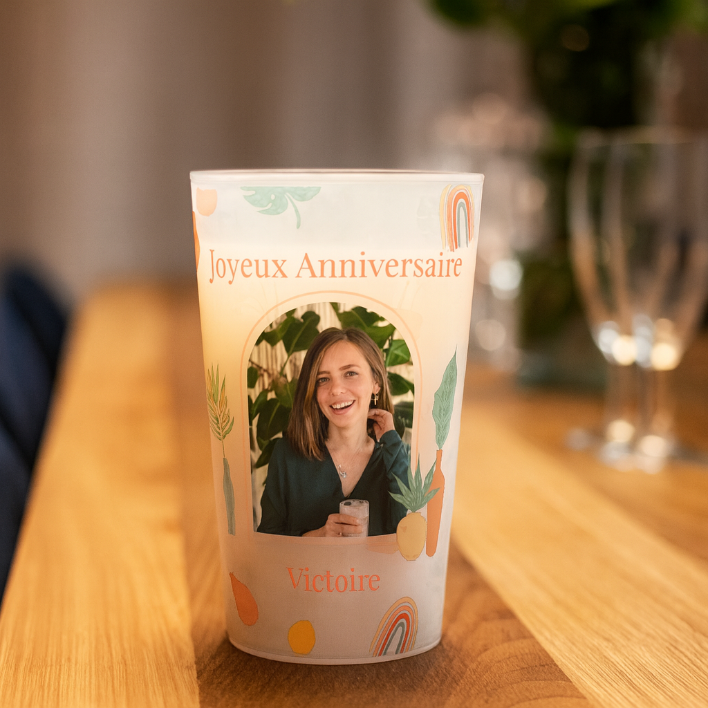 Gobelet personnalisé Anniversaire Chic ambiance