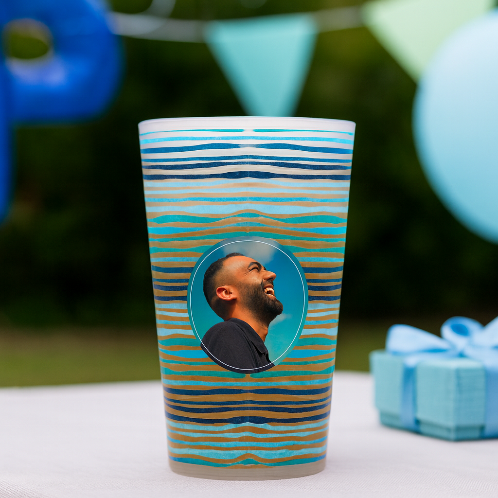 Gobelet personnalisé Anniversaire Bleu ambiance