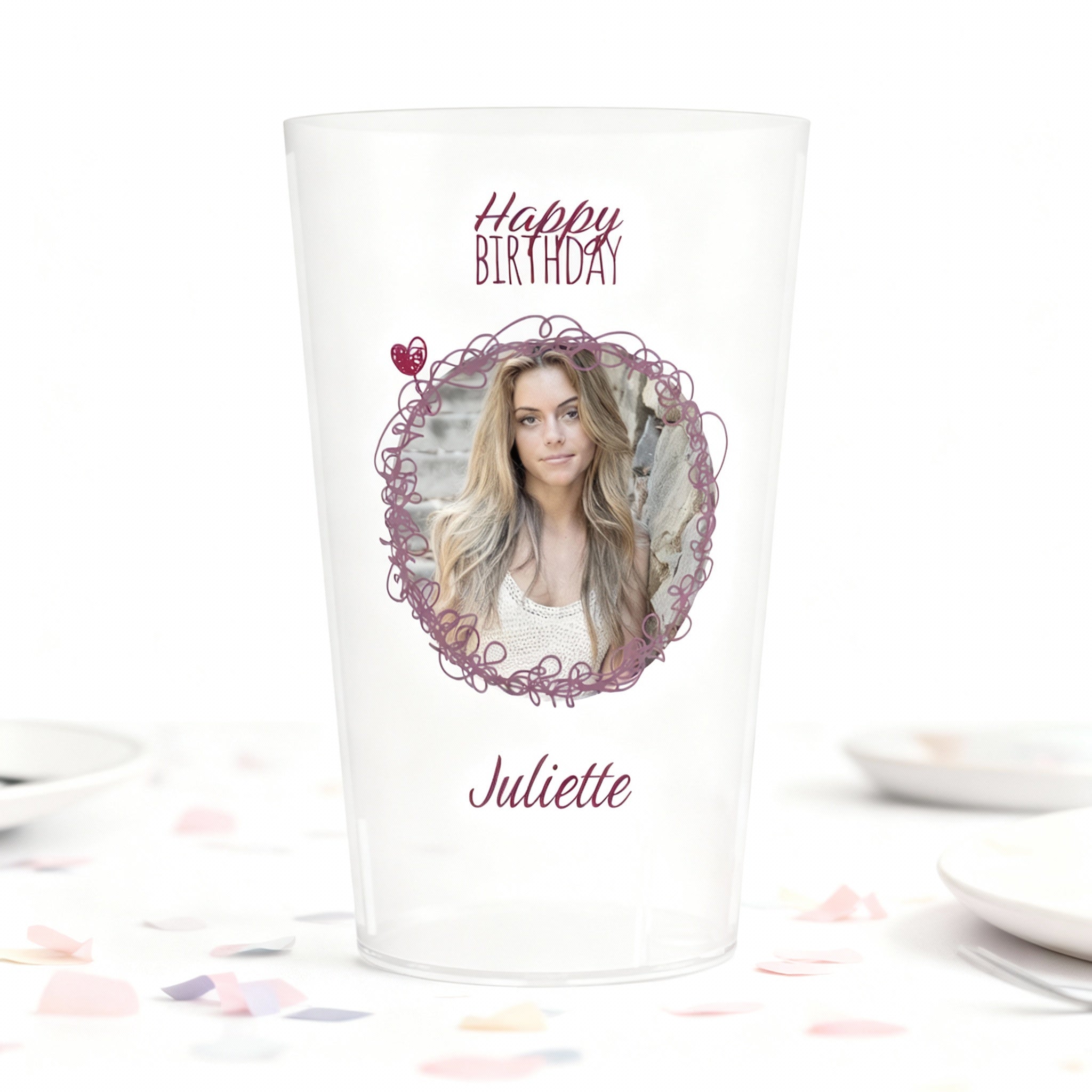 Gobelet personnalisé Anniversaire Cupcake & Photo ambiance