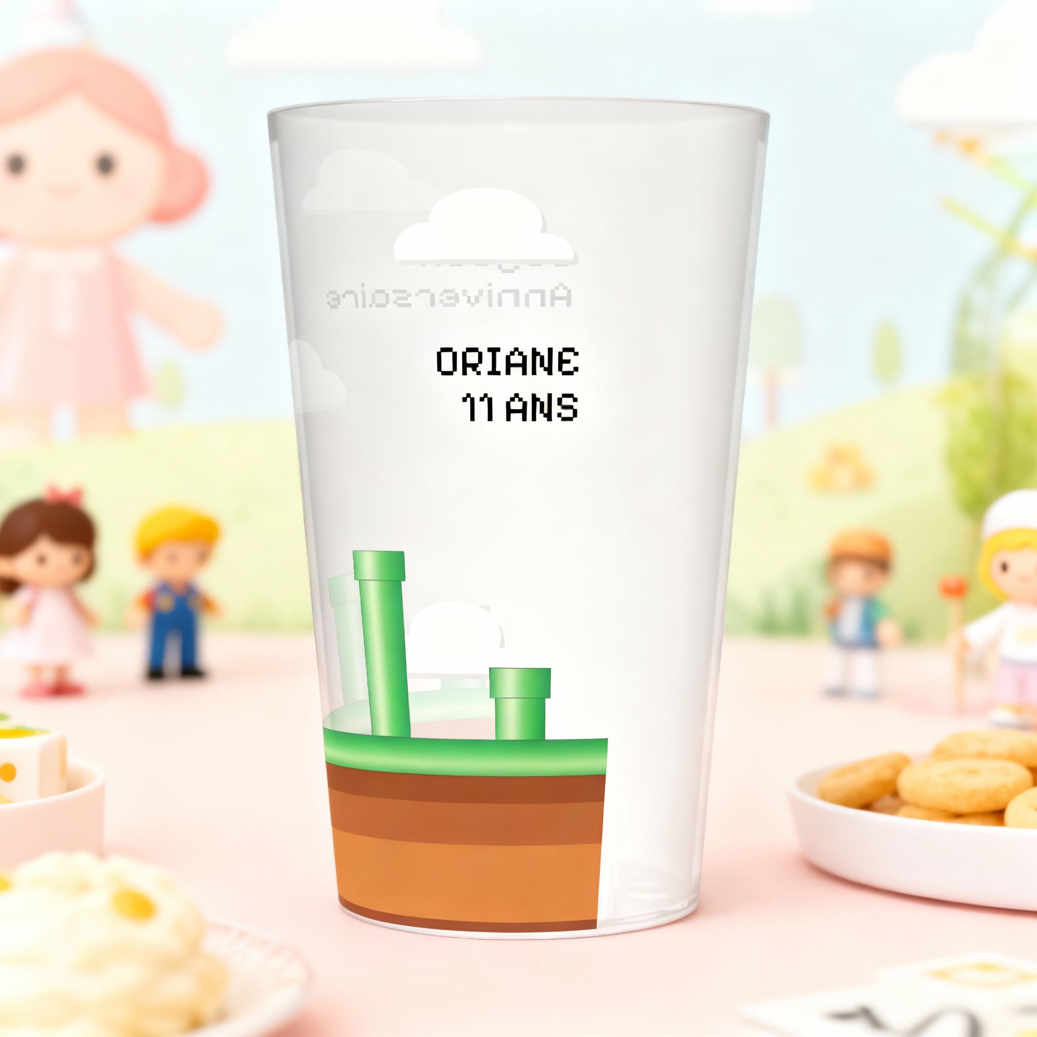 Gobelet personnalisé Anniversaire Jeu d'Arcade ambiance