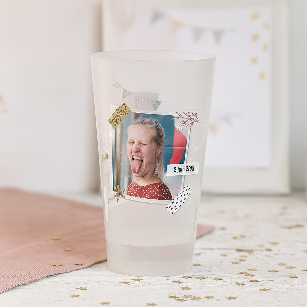 Gobelet personnalisé Anniversaire Deux Photos ambiance