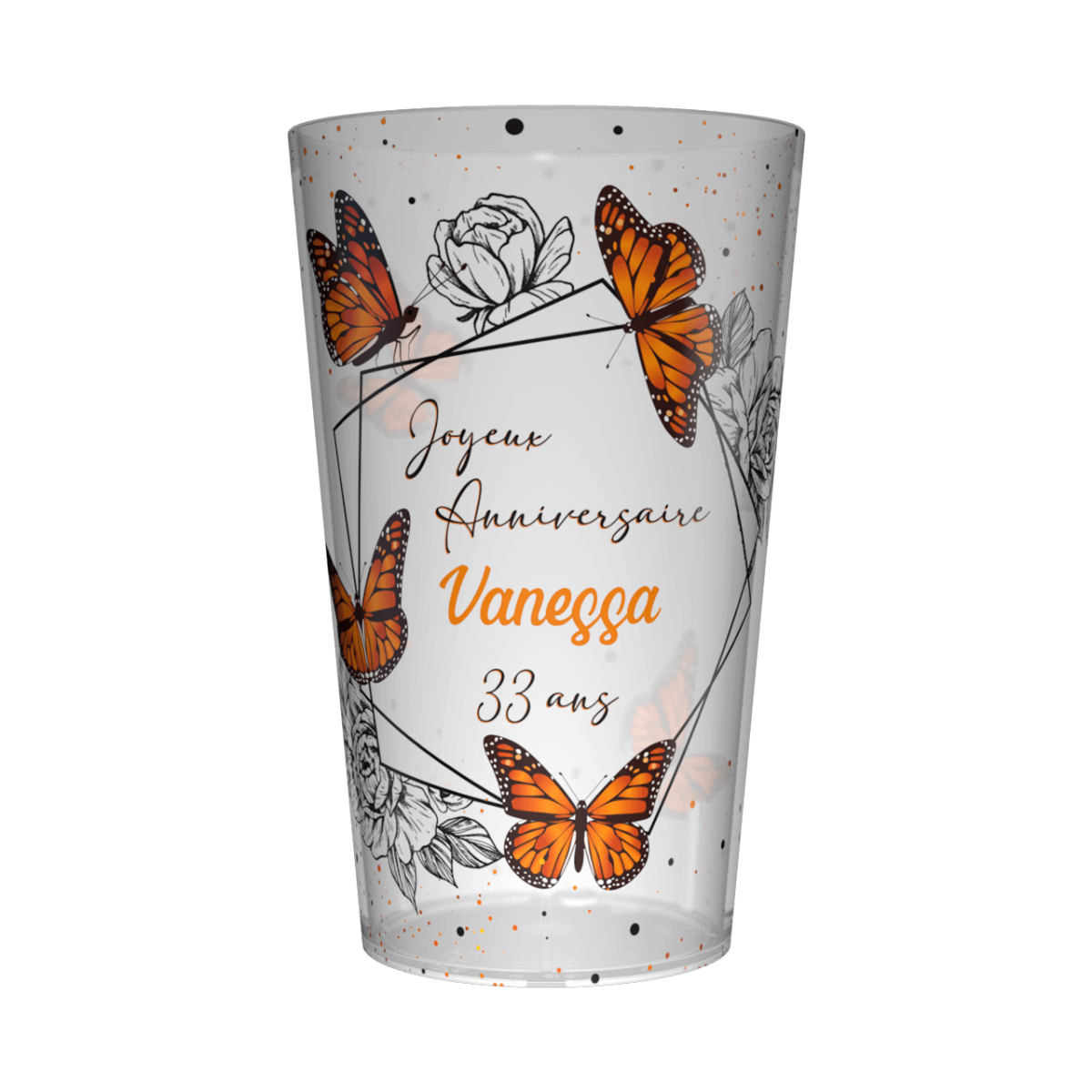Gobelet personnalisé Anniversaire Papillons