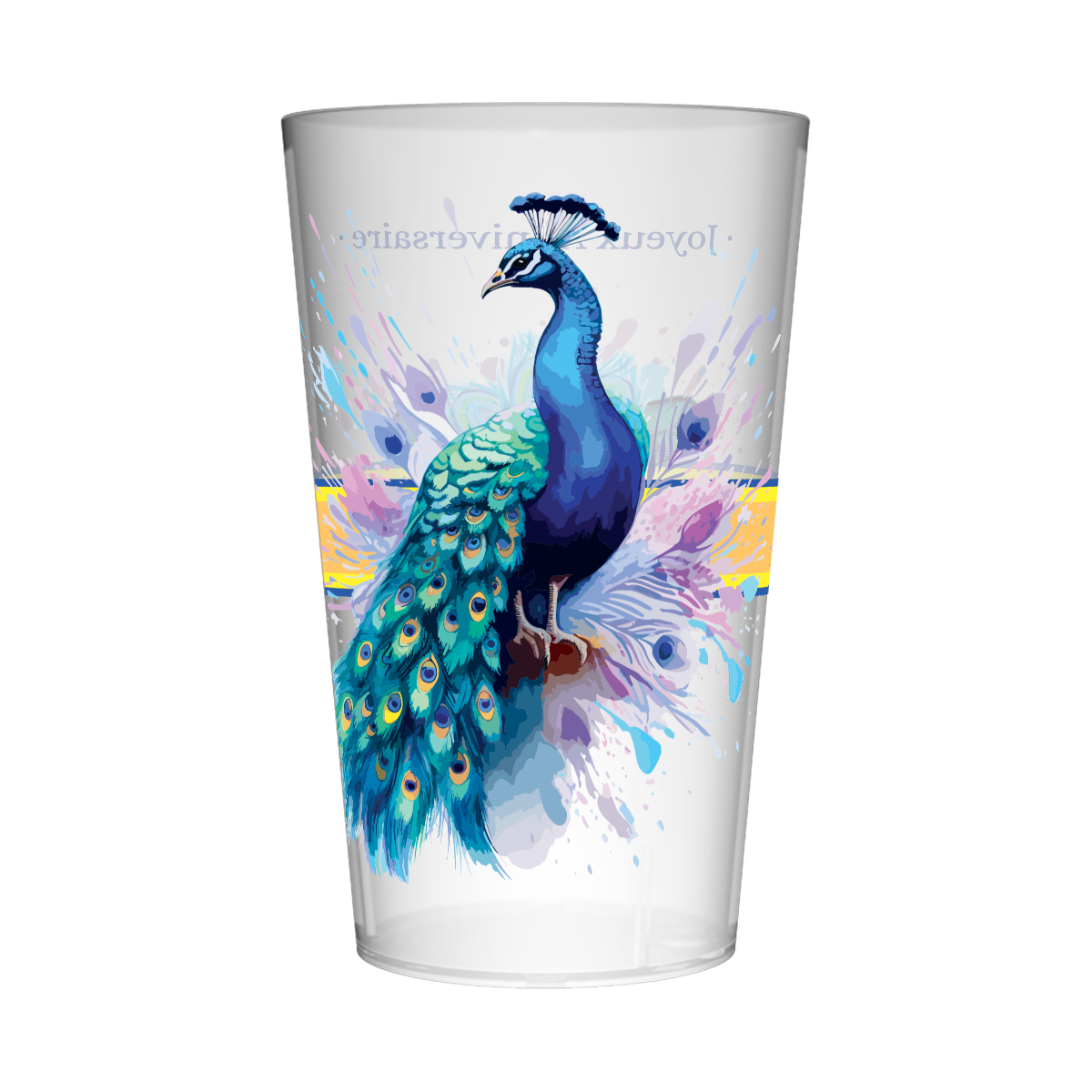 Gobelet personnalisé Anniversaire Paon 2