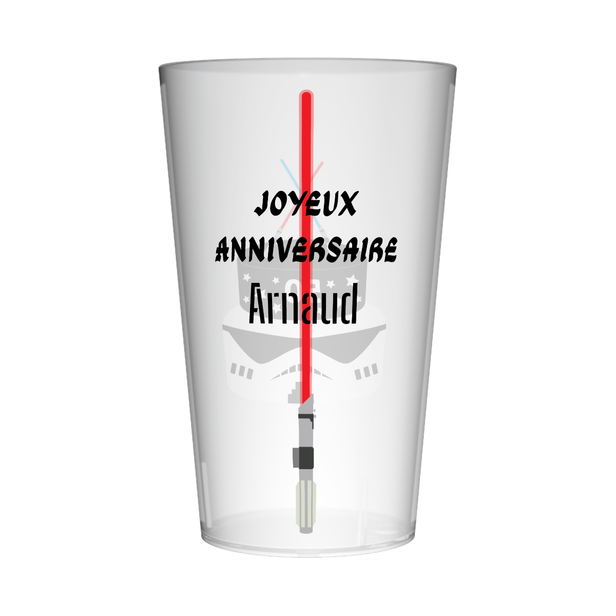 Gobelet personnalisé Anniversaire Sabre Laser