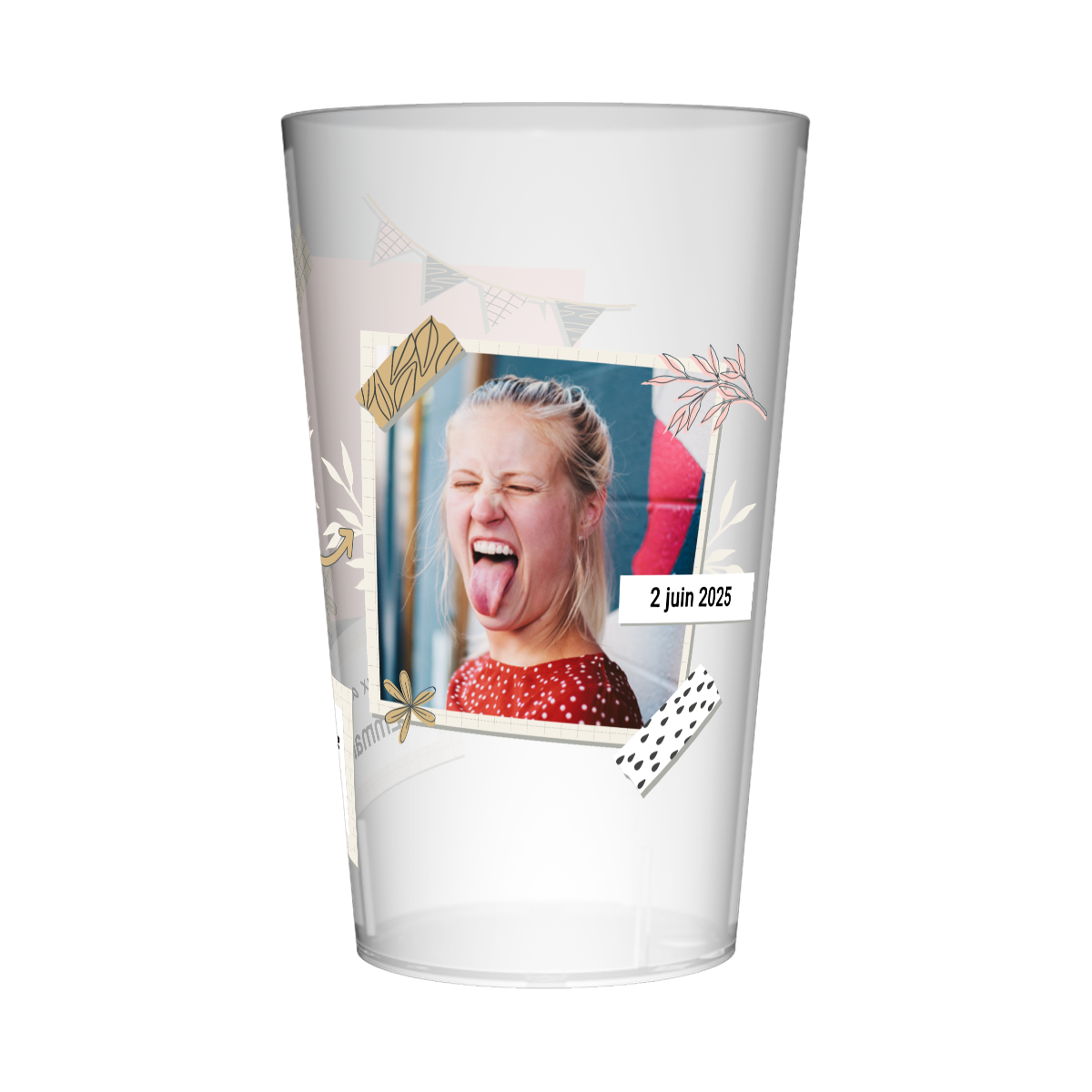 Gobelet personnalisé Anniversaire Deux Photos