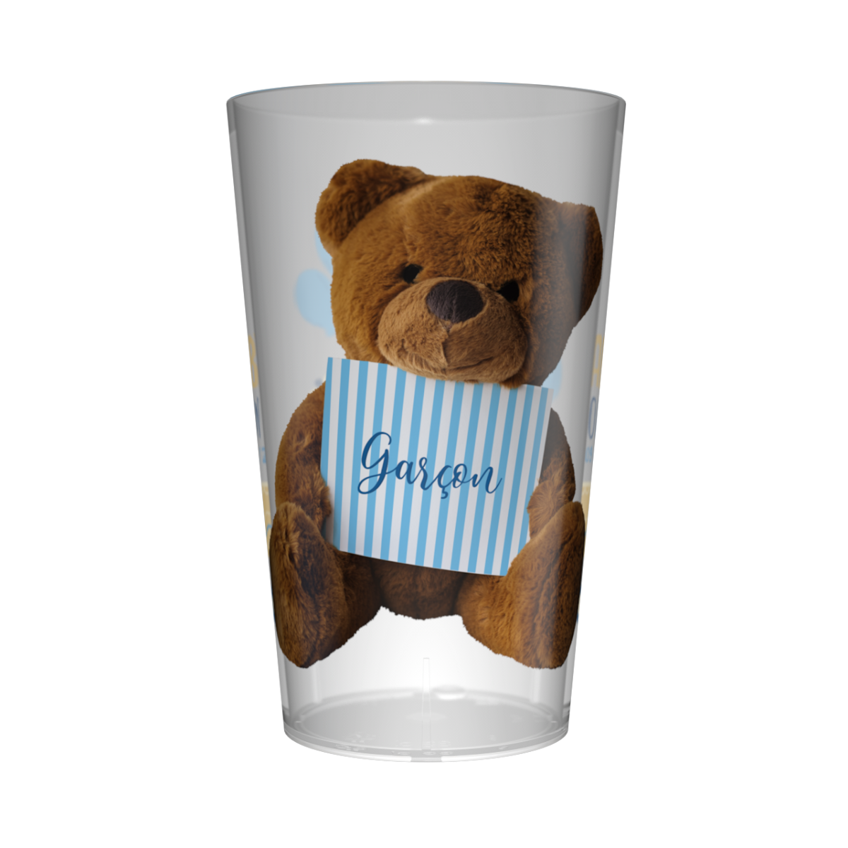 Gobelet personnalisé Baby Shower Peluche