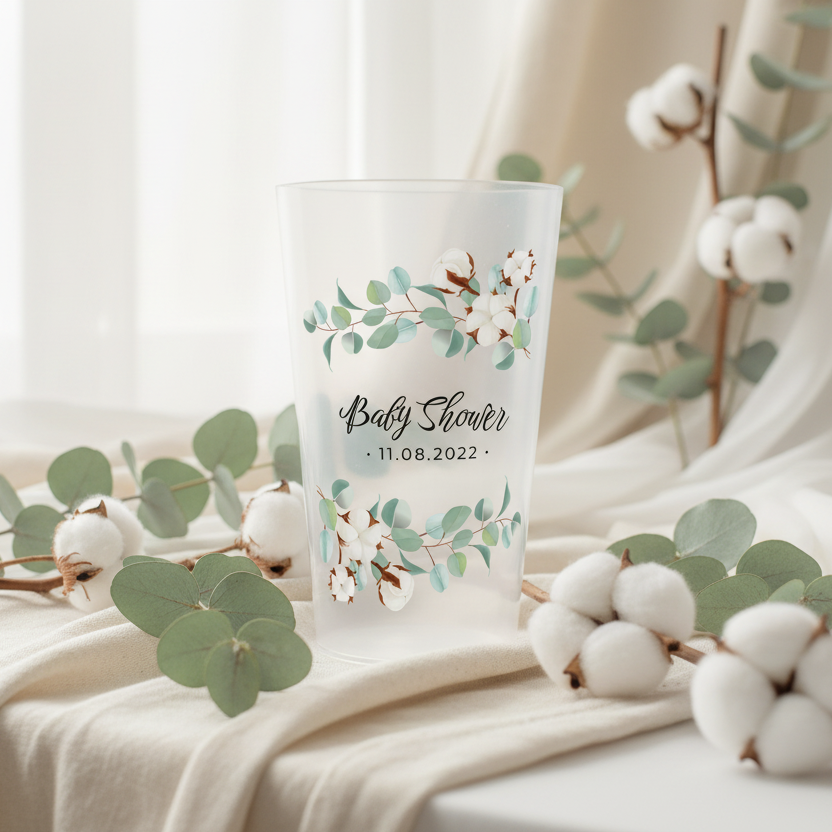 gobelet personnalise baby shower coton