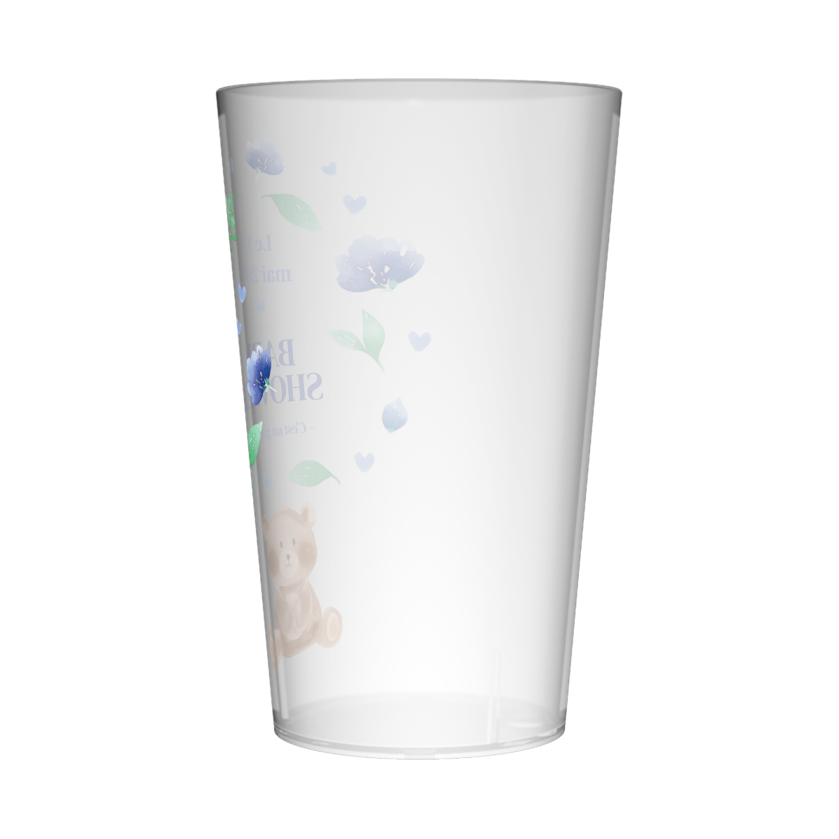 Gobelet personnalisé Baby Shower Nounours Bleu 2