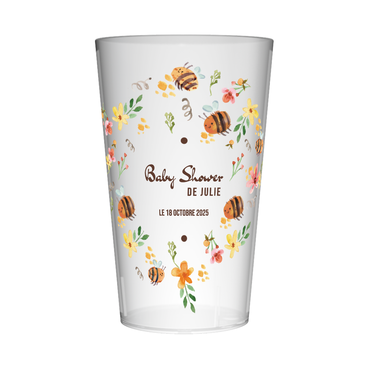 Gobelet personnalisé Baby Shower Abeilles