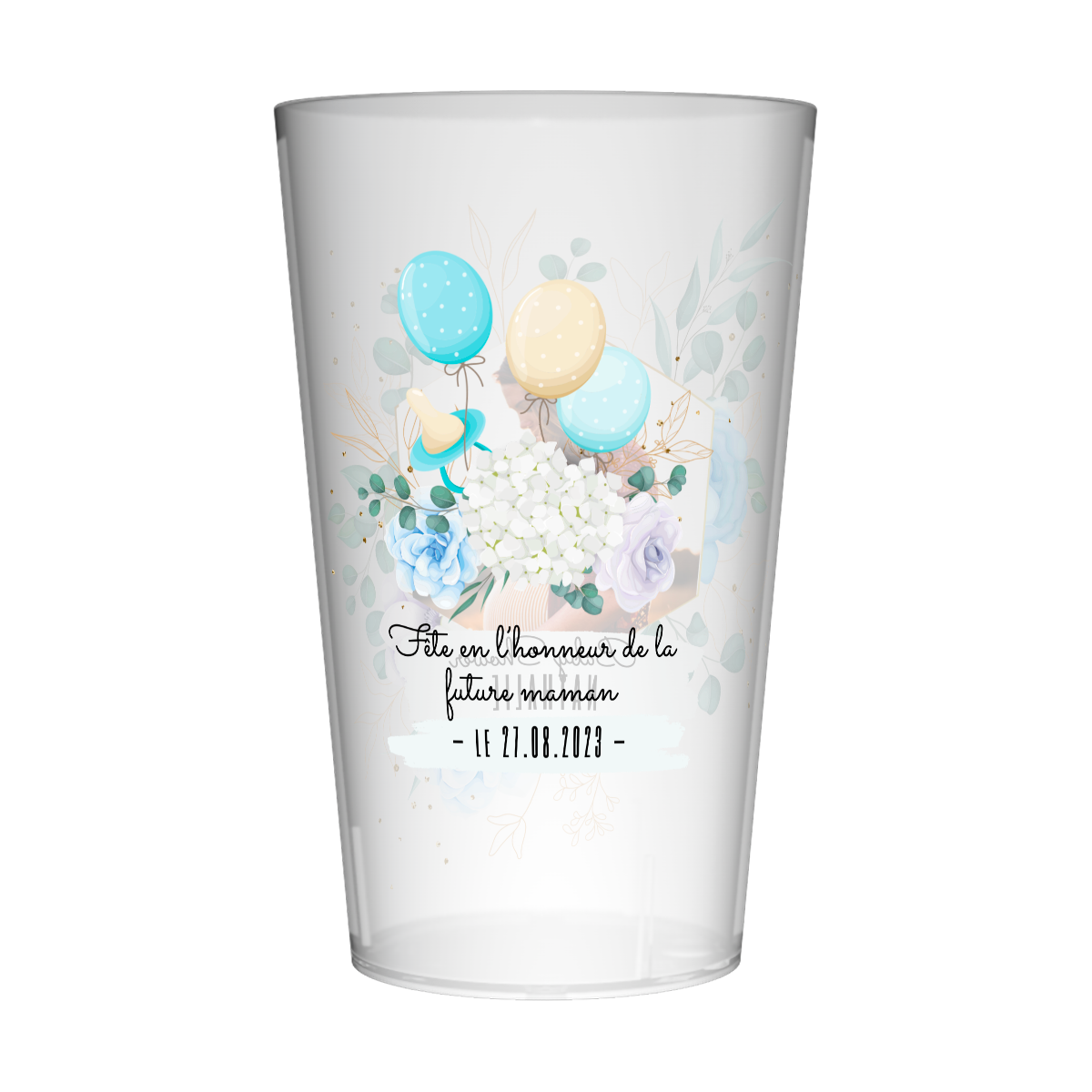 Gobelet personnalisé Baby Shower Photo & Tétines 2
