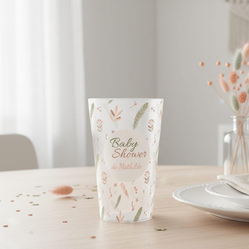 gobelet personnalise baby shower lumes boheme