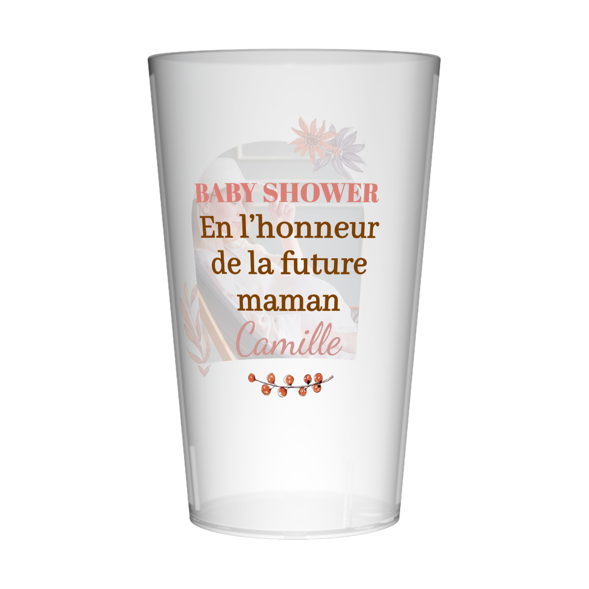 Gobelet personnalisé Baby Shower Photo & Moderne 2