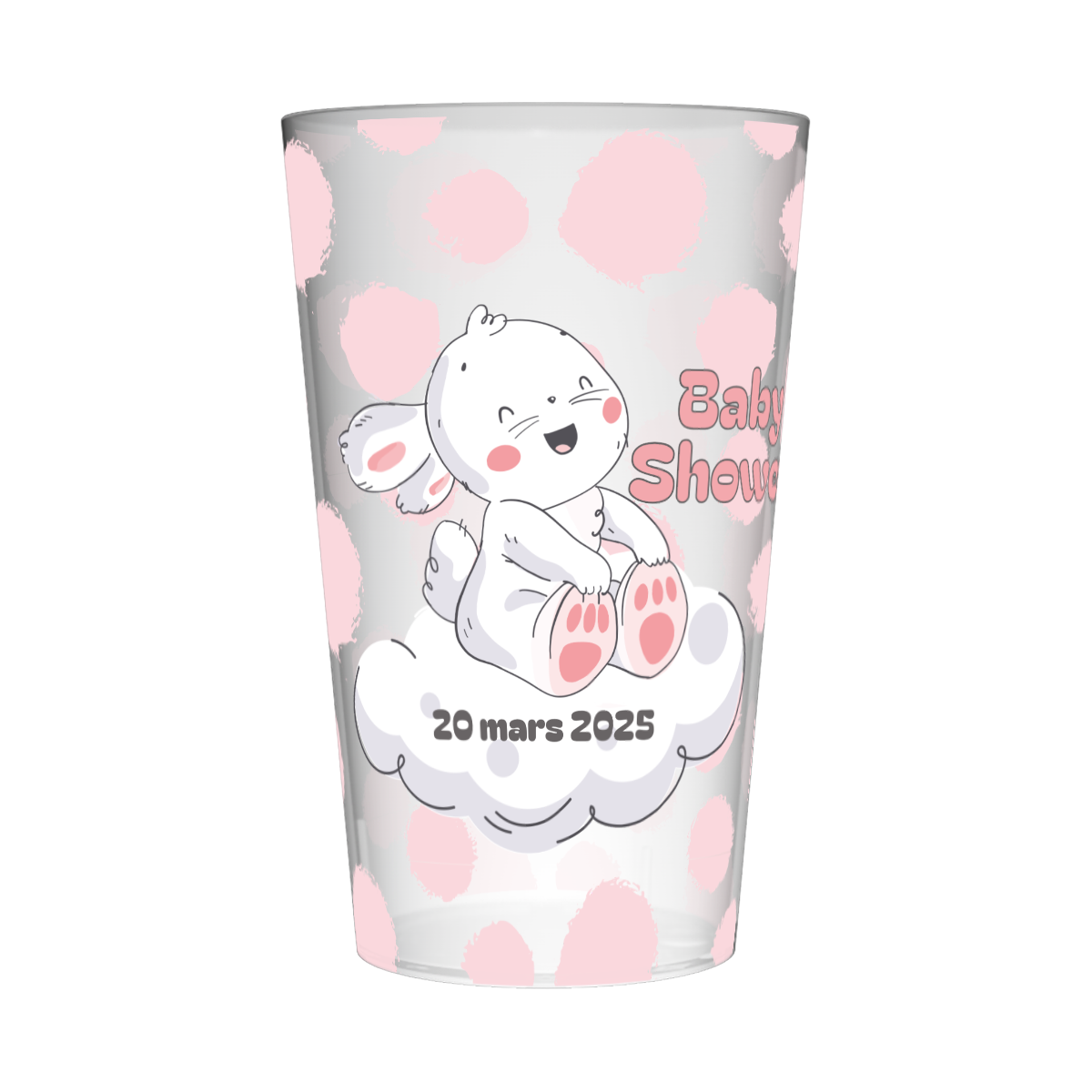 Gobelet personnalisé Baby Shower Lapin Nuage