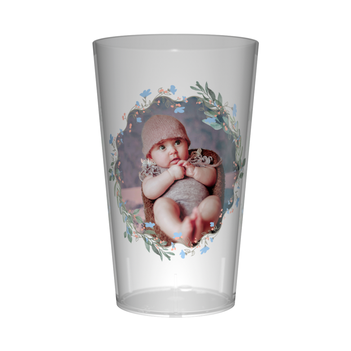 Gobelet personnalisé Baptême Couronne Verte