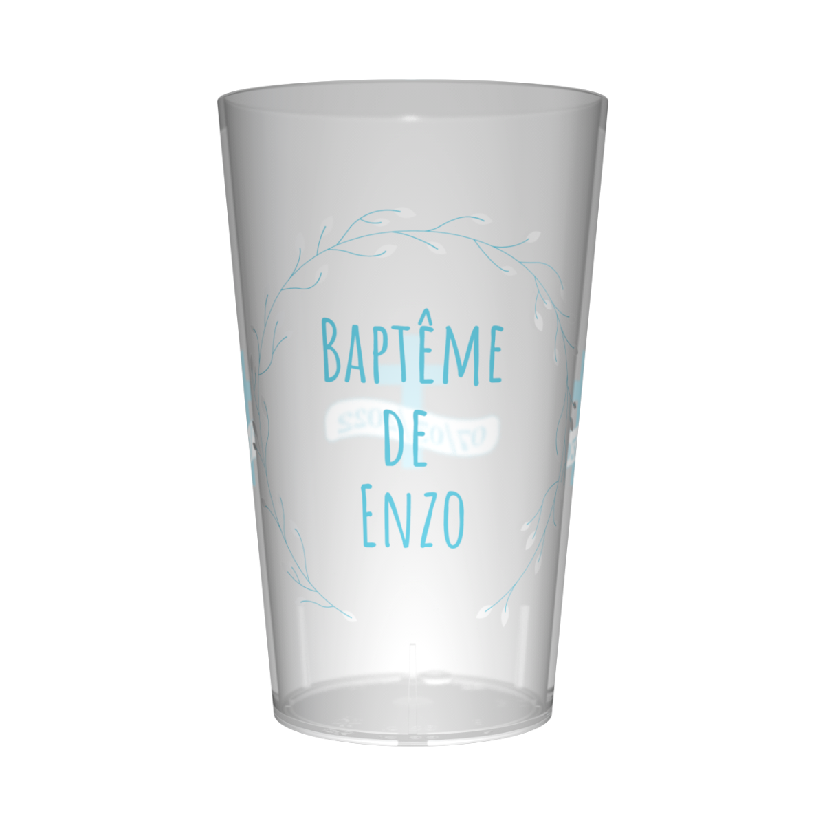 Gobelet personnalisé Baptême Épuré