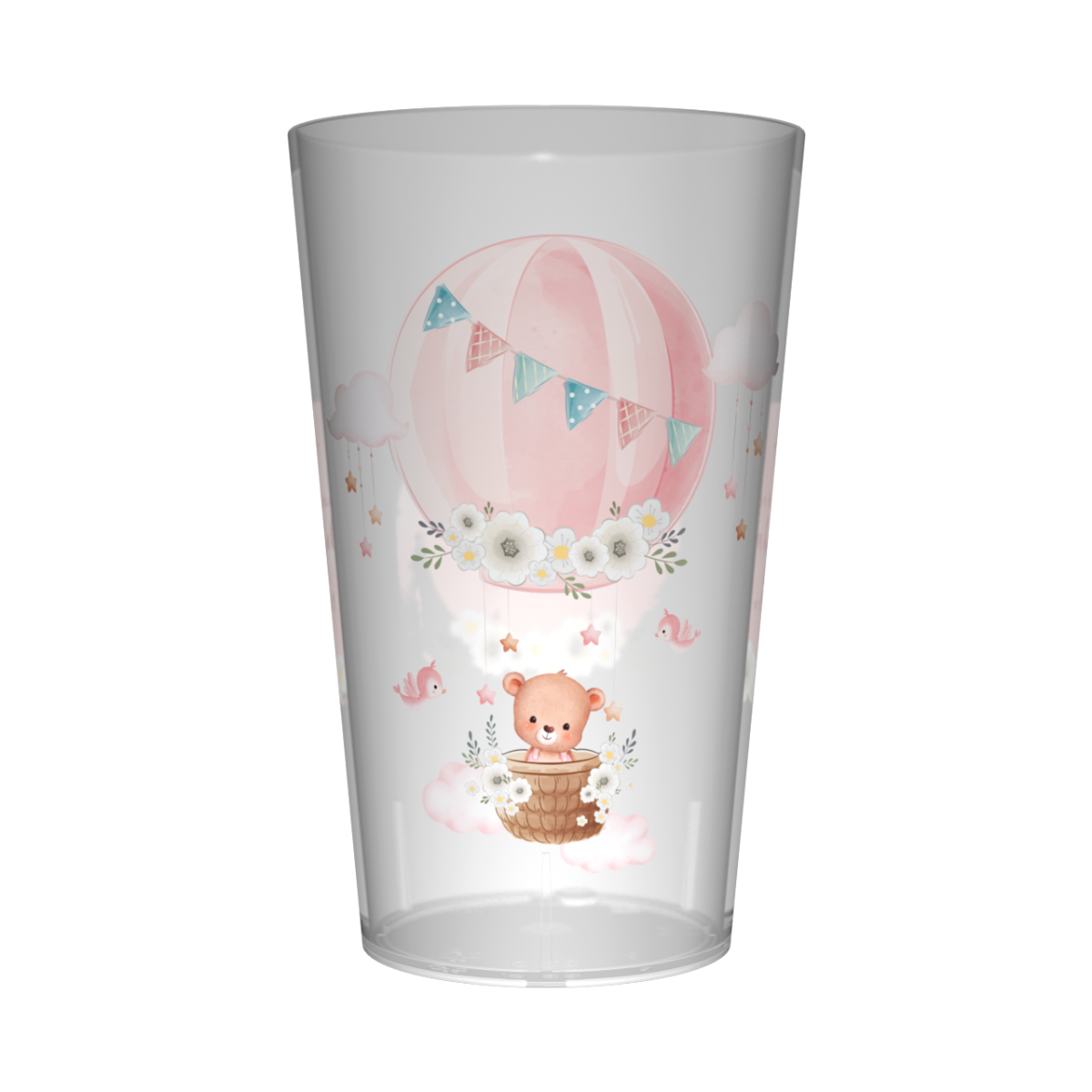 Gobelet personnalisé Baptême Ourson Rose